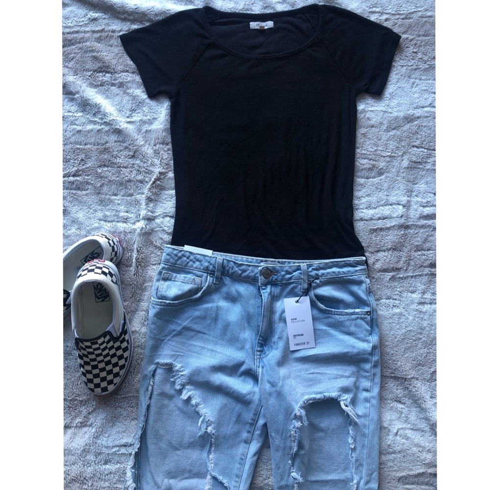 MADEWELL - Black ribbed Madewell Shirt